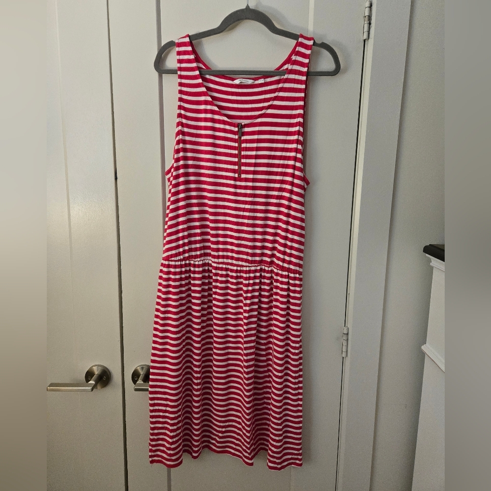 Reitmans Red and White Striped Dress